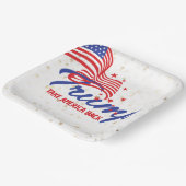 テイクアメリカバックトランプ文字 ペーパープレート (傾斜あり)