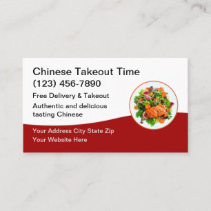 テイクア中国のウトアジア料理店 名刺