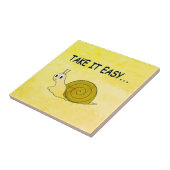 テイクイット簡単かわいい漫画カタツムリ古い紙テクスチャ タイル (側面)