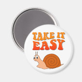 テイクイット簡単かわいい漫画カタツムリGroovy文字 マグネット (正面/裏面)