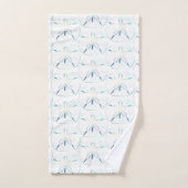 テイクイット簡単ビーチ水彩サンドドル  バスタオルセット (ハンドタオル)