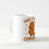 テイクイット簡単女性のカーボーイレトロウエスタンボホ コーヒーマグカップ (正面左)