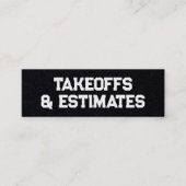 テイクオフと見積もり スキニー名刺 (正面)