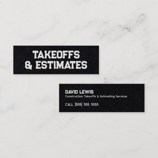 テイクオフと見積もり スキニー名刺 (正面/裏面)