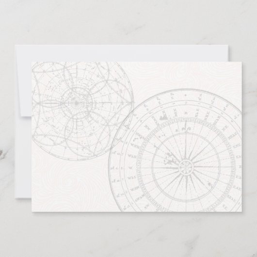 テイクオフの準備完了Oイニシャル結婚式招待状 招待状 (裏面)