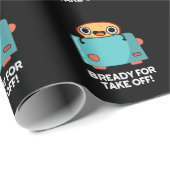 テイクオフトーストおもしろいブレッドパンプンダークBg ラッピングペーパー (ロールコーナー)