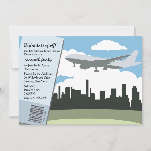 テイクオフ別れのパーティの招待状 招待状 (正面)