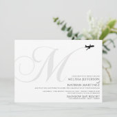 テイクオフ準備完了Mイニシャル結婚式招待状 招待状 (スタンド正面)