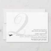 テイクオフ準備完了Qイニシャル結婚式招待状 招待状 (正面)