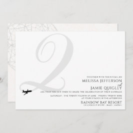 テイクオフ準備完了Qイニシャル結婚式招待状 招待状