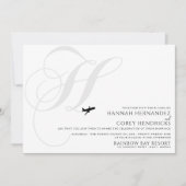 テイクオフ準備Hイニシャル結婚式招待状 招待状 (正面)