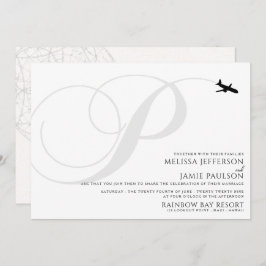 テイクオフ準備Pイニシャル結婚式招待状 招待状