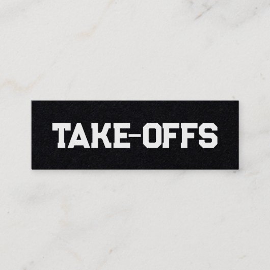 テイクオフ スキニー名刺 (正面)