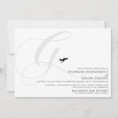 テイクオフGイニシャル結婚式招待状 招待状 (正面)