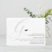 テイクオフGイニシャル結婚式招待状 招待状 (スタンド正面)