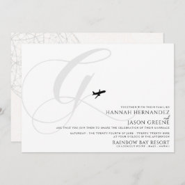 テイクオフGイニシャル結婚式招待状 招待状