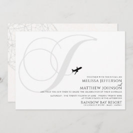 テイクオフJイニシャル結婚式招待状 招待状