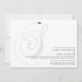 テイクオフSイニシャル結婚式招待状 招待状 (正面)