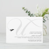 テイクオフUイニシャル結婚式招待状 招待状 (スタンド正面)