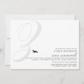 テイクオフZイニシャル結婚式招待状 招待状 (正面)