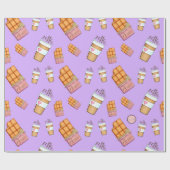 テイクコー遠くにヒーとチョコレートバー包装紙 ラッピングペーパー (フラット)