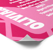 テイクザシートピンクマゼンタレトロボホアーチスタイル ポスター (角)