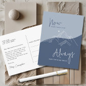 テイクザハイロード石板ブルーやる気を起こさせる ポストカード