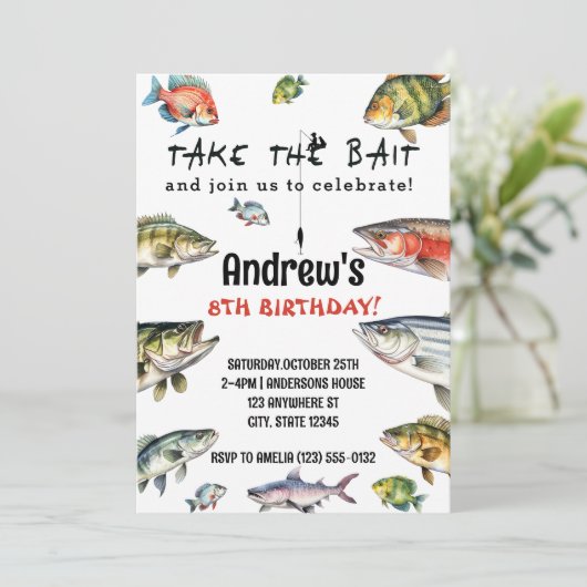 テイクザベイトウォーター色魚釣り誕生日 招待状 (スタンド正面)