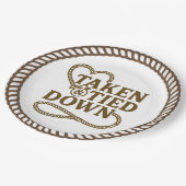 テイクドアンドタイドダウンカントリー西部バチェロレッテ ペーパープレート (アングル)