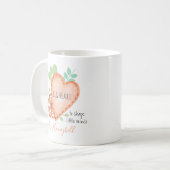 テイク大きなハート引用文ドードルオレンジパーソナライズされた コーヒーマグカップ (正面左)