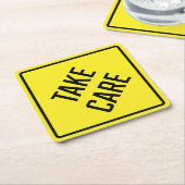 テイク気に紙コースター スクエアペーパーコースター (アングル)