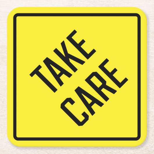 テイク気に紙コースター スクエアペーパーコースター (正面)