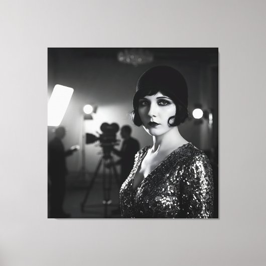 テイク間のブレイク， 1920s by Natasha Us キャンバスプリント (正面)