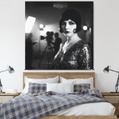 テイク間のブレイク， 1920s by Natasha Us キャンバスプリント (インサイチュ (寝室))