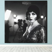 テイク間のブレイク， 1920s by Natasha Us キャンバスプリント (インサイチュ (ウッドフロア))