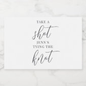 テイク・ア・ショット、シィズ・タイイング・ザ・ノット バチェロレッテ リキュールボトルラベル (シングルラベル)