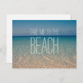 『テイク・マイ・トゥ・ザ・ビーチ・海・サマー・ブルー・スカイ・サンド』 ポストカード (正面/裏面)