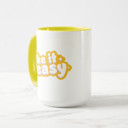 テイクIt簡単マグ – エネル前向きギーデザイン マグカップ (正面左)