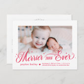 テイメリーント編集可能カラーベビーホリデーカード シーズンポストカード (正面/裏面)