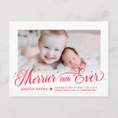 テイメリーント編集可能カラーベビーホリデーカード シーズンポストカード (正面)