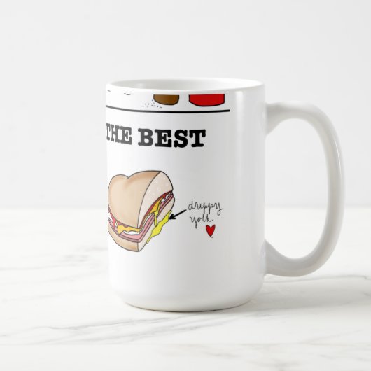 テイラーのハム、卵、及びチーズマグ コーヒーマグカップ (右)