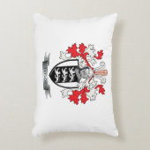 テイラーの家紋の紋章付き外衣 アクセントクッション (正面(垂直))