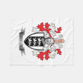 テイラーの家紋の紋章付き外衣 フリースブランケット (正面(横))