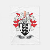 テイラーの家紋の紋章付き外衣 フリースブランケット (正面)