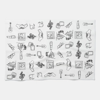 テイラーエルズラインスケッチキッチンタオル キッチンタオル