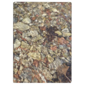 テイラークリークの小石自然写真 クリップボード (裏面)