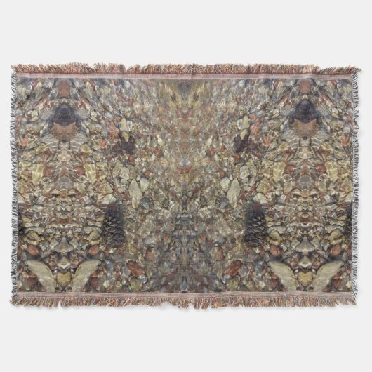 テイラークリークの小石自然写真 スローブランケット (正面)