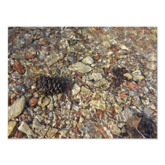 テイラークリークの小石自然写真 フォトプリント            (正面)