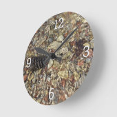 テイラークリークの小石自然写真 ラウンド壁時計 (傾斜)