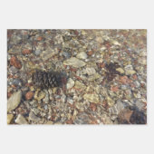 テイラークリークの小石自然写真 ラッピングペーパーシート (正面3)